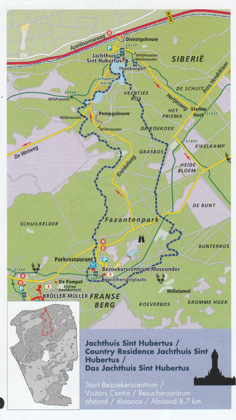 Wandelroutes Hoge Veluwe - Jachthuis St. Hubertus