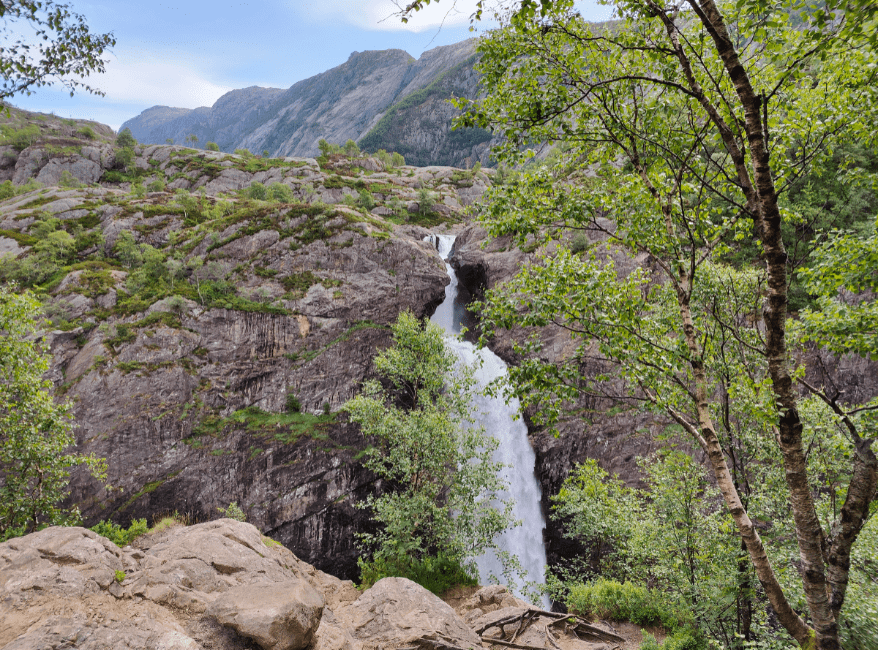 Hiken in Noorwegen: Manafossen waterval Rogaland